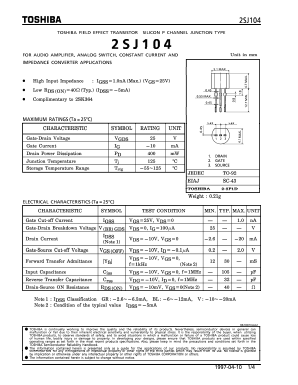 2SJ104 Datasheet PDF Toshiba