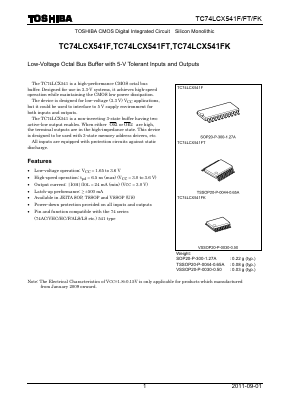 TC74LCX541F Datasheet PDF Toshiba