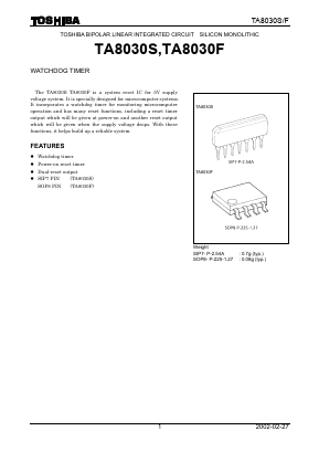 TA8030F Datasheet PDF Toshiba