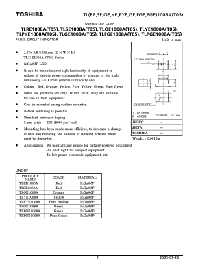 TLOE1008A(T05) Datasheet PDF Toshiba