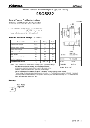 2SC5232 Datasheet PDF Toshiba