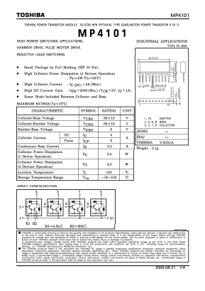 MP4101 Datasheet PDF Toshiba
