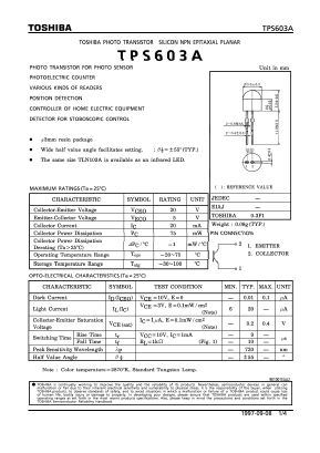 TPS603A Datasheet PDF Toshiba