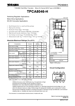 TPCA8046-H Datasheet PDF Toshiba