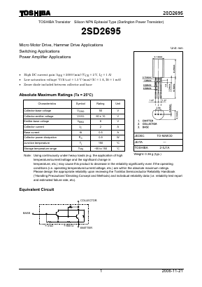 2SD2695 Datasheet PDF Toshiba