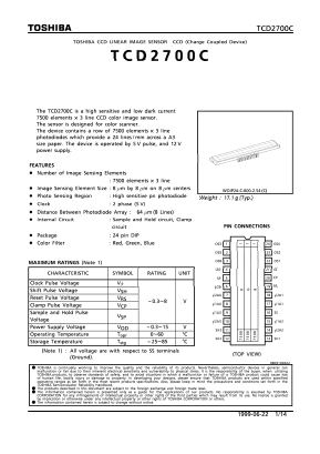 TCD2700C Datasheet PDF Toshiba