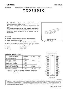 TCD1503 Datasheet PDF Toshiba