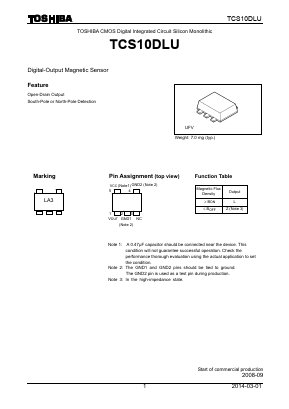 TCS10DLU Datasheet PDF Toshiba