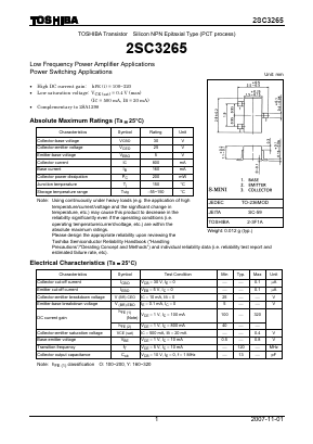 2SC3265 Datasheet PDF Toshiba