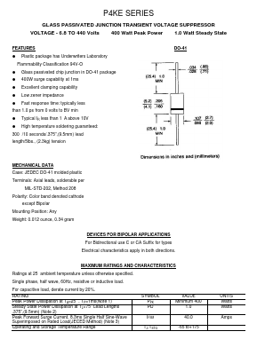 P4KE51AC Datasheet PDF Transys Electronics Limited