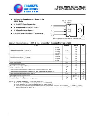 BD246A Datasheet PDF Transys Electronics Limited
