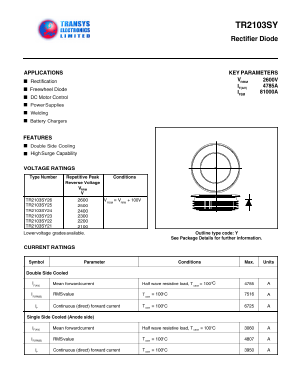 TR2103SY Datasheet PDF Transys Electronics Limited