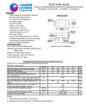 SL32 Datasheet PDF Transys Electronics