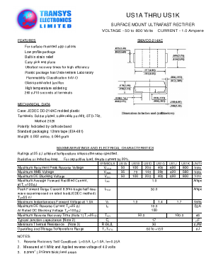 US1B Datasheet PDF Transys Electronics