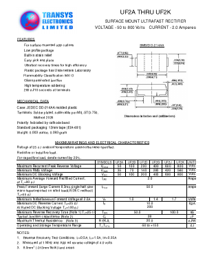 UF2A Datasheet PDF Transys Electronics