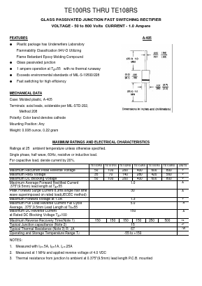 TE100RS Datasheet PDF Transys Electronics