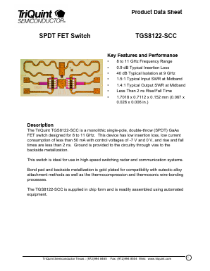 TGS8122 Datasheet PDF TriQuint Semiconductor