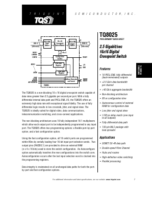 TQ8025 Datasheet PDF TriQuint Semiconductor