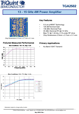 TGA2502 Datasheet PDF TriQuint Semiconductor