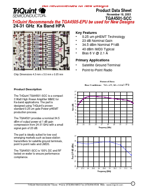 TGA4501-SCC Datasheet PDF TriQuint Semiconductor