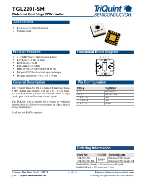 TGL2201-SMT Datasheet PDF TriQuint Semiconductor