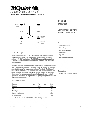 TQ3632 Datasheet PDF TriQuint Semiconductor