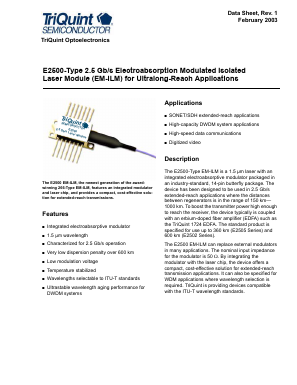 E2502H33 Datasheet PDF TriQuint Semiconductor