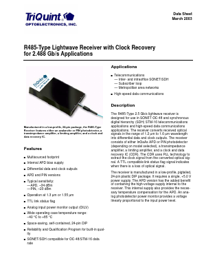 R485JMAA Datasheet PDF TriQuint Semiconductor