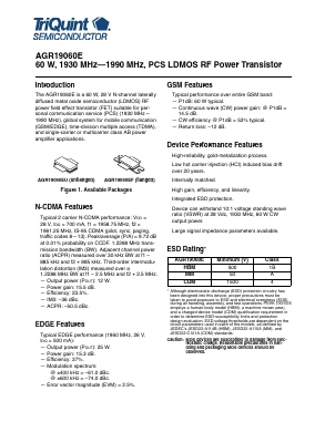 AGR19060EF Datasheet PDF TriQuint Semiconductor