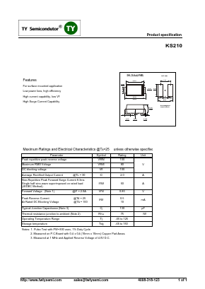 KS210 Datasheet PDF TY Semiconductor