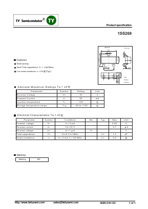 1SS269 Datasheet PDF TY Semiconductor