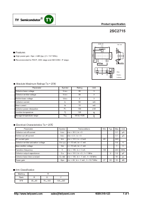 C2715 Datasheet PDF TY Semiconductor
