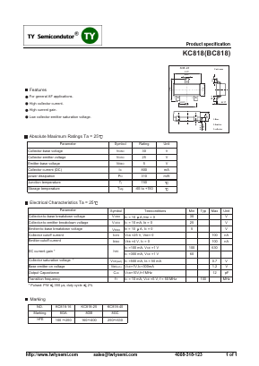 KC818 Datasheet PDF TY Semiconductor