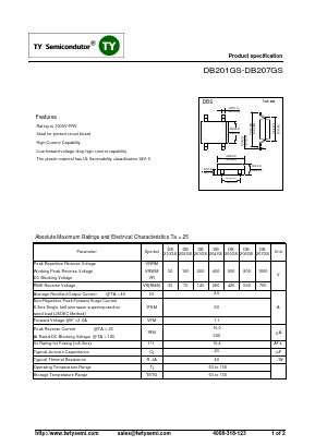 DB202GS Datasheet PDF TY Semiconductor