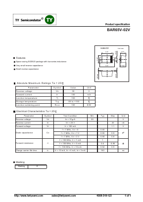 BAR65V-02V Datasheet PDF TY Semiconductor