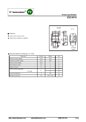 2SC4616 Datasheet PDF TY Semiconductor
