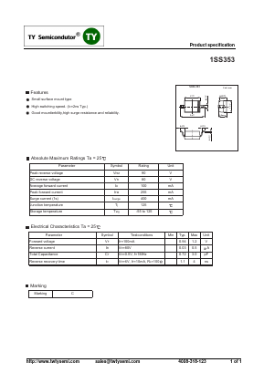 1SS353 Datasheet PDF TY Semiconductor