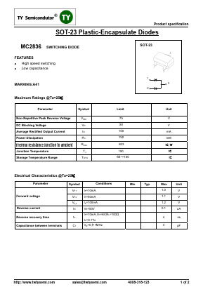 MC2836 Datasheet PDF TY Semiconductor