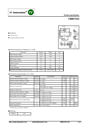 FMMT555 Datasheet PDF TY Semiconductor