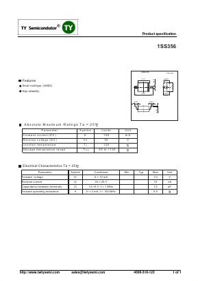 1SS356 Datasheet PDF TY Semiconductor