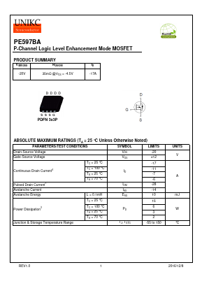 PE597BA Datasheet PDF Wuxi U-NIKC Semiconductor CO.,LTD