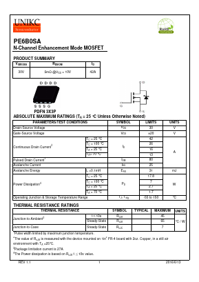 PE6B0SA Datasheet PDF Wuxi U-NIKC Semiconductor CO.,LTD