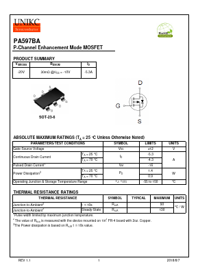 PA597BA Datasheet PDF Wuxi U-NIKC Semiconductor CO.,LTD