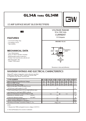 GL34A Datasheet PDF UNIOHM CORPORATION