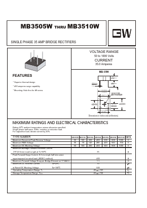 MB358W Datasheet PDF UNIOHM CORPORATION