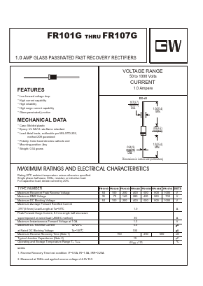 FR106G Datasheet PDF UNIOHM CORPORATION