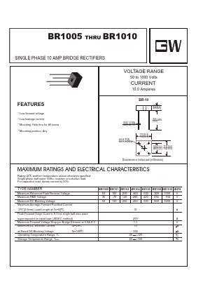BR1005 Datasheet PDF UNIOHM CORPORATION