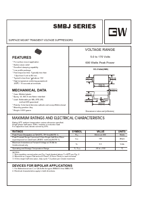 SMBJ54 Datasheet PDF UNIOHM CORPORATION