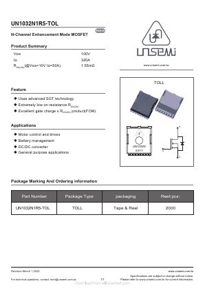 UN1032N1R5-TOL Datasheet PDF UN Semiconducctor INC