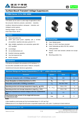 TPSMA15CA Datasheet PDF UN Semiconducctor INC